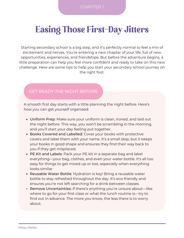 The Ultimate Guide to Starting Secondary School by Missy