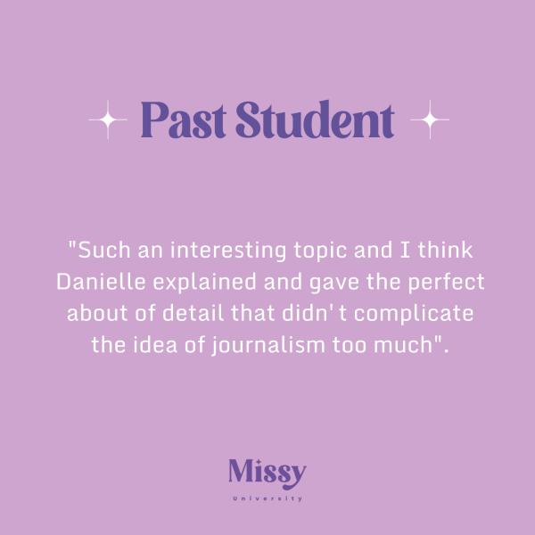 Missy University: Teen Journalism Course — Live on Zoom (Weekday Sessions)